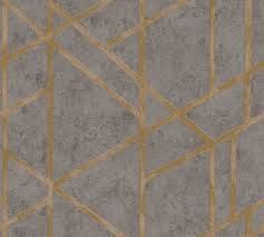 Geometric Grey & Gold